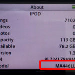 iPod 5g About Model No